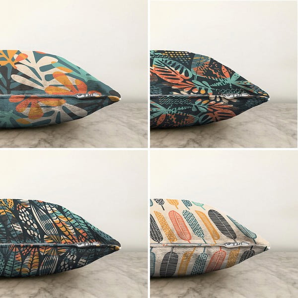 Комплект от 4 калъфки за възглавници Colorful, 55 x 55 cm - Minimalist Cushion Covers-image-1
