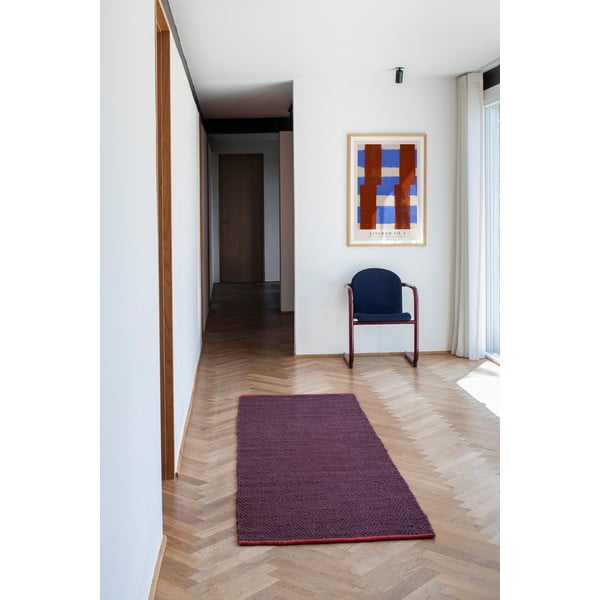 Пътека от юта в цвят бордо 80x245 cm Notes – Mette Ditmer Denmark-image-1