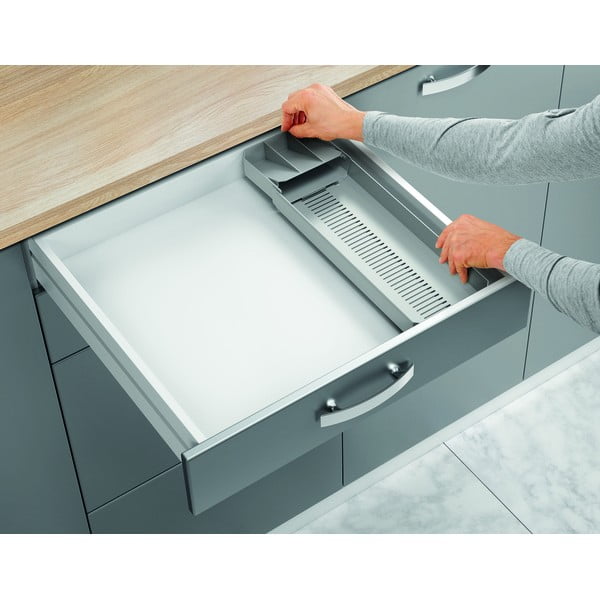 Сив пластмасов органайзер за прибори 15 x 49 cm – Metaltex-image-4