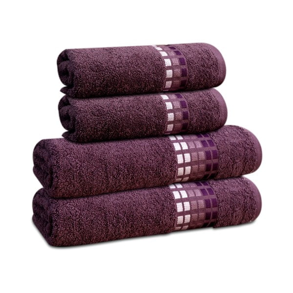 Тъмнолилава памучна кърпа 50x100 cm Darwin - My House-image-2