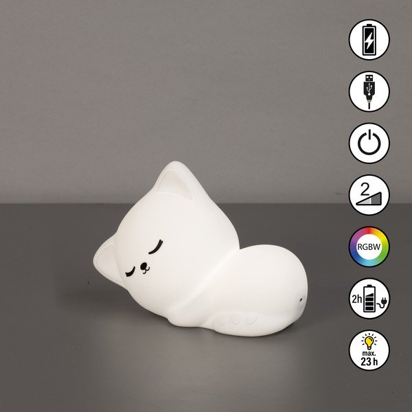 Бяла детска нощна лампа Mia – Fischer & Honsel-image-3