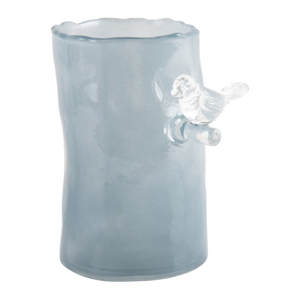 Синя стъклена ваза (височина 15 cm) Bird On Branch – PT LIVING-image-3