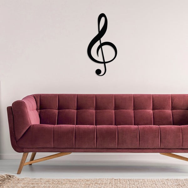 Черна декорация за стена Treble Clef - Wallity-image-2