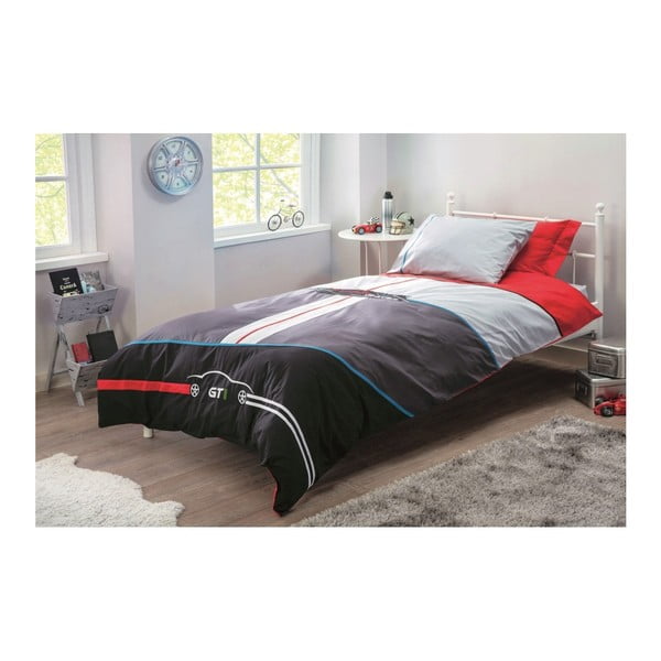 Спално бельо с чаршаф за едно единично легло GTS Racing, 160 x 216 cm - Unknown