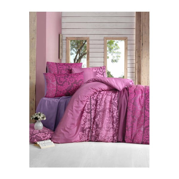 Спално бельо за двойно легло с чаршаф и 2 калъфки за възглавници Clared, 200 x 220 cm - Mijolnir