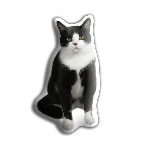 Polštářek s potiskem černobílé kočky Adorable Cushions