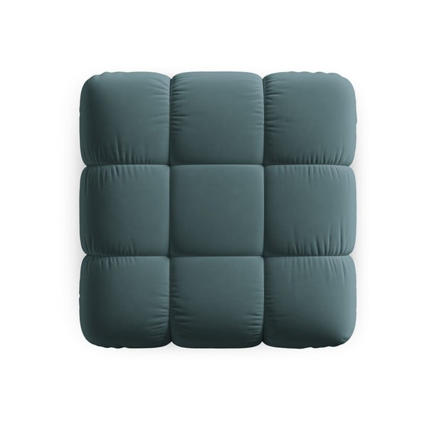 Кадифена табуретка в цвят петрол Bellis - Micadoni Home-image-4