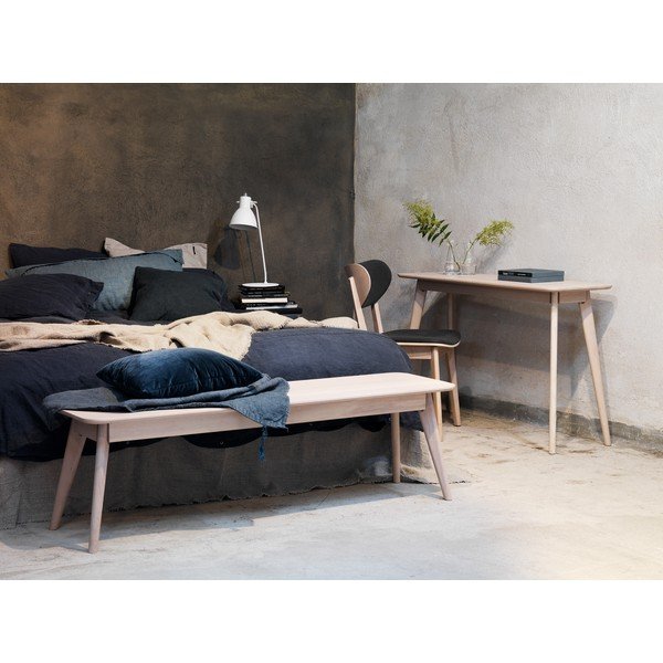 Светлокафяв дъбов трапезен стол с тъмносива седалка Cato - Rowico-image-4