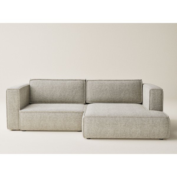 Бежов шенилов сгъваем/с място за съхранение ъглов диван (десен ъгъл) Velto – Maison de Rêve-image-2