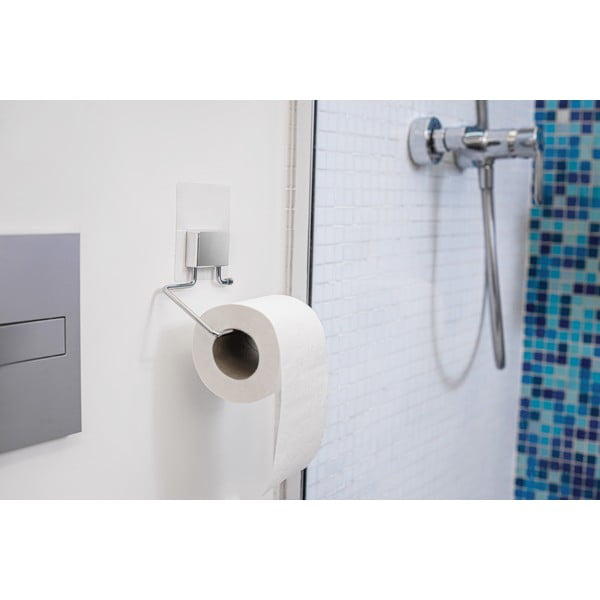 Самозалепващ се държач от хромирана стомана за тоалетна хартия Bestlock Magic Bath - Compactor-image-1