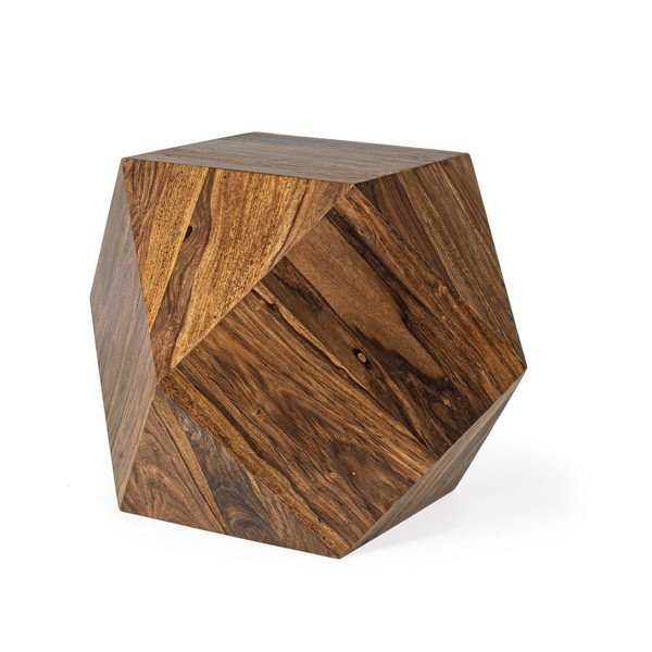 Масичка за кафе от масивен шишам в тъмно естествен цвят 42x42 cm Egypt – Bizzotto