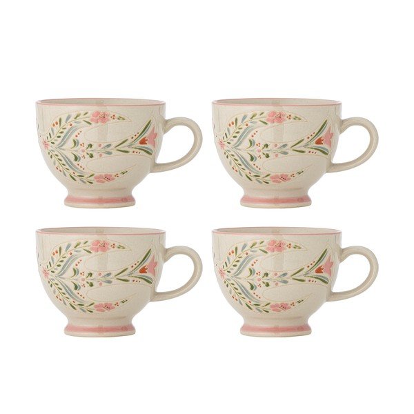 Бели керамични чаши в комплект 4 бр. 400 ml Rosalynde – Bloomingville
