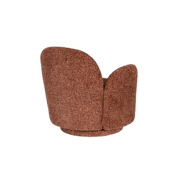 Червено въртящо се шенилово кресло Rose – Dutchbone-image-4