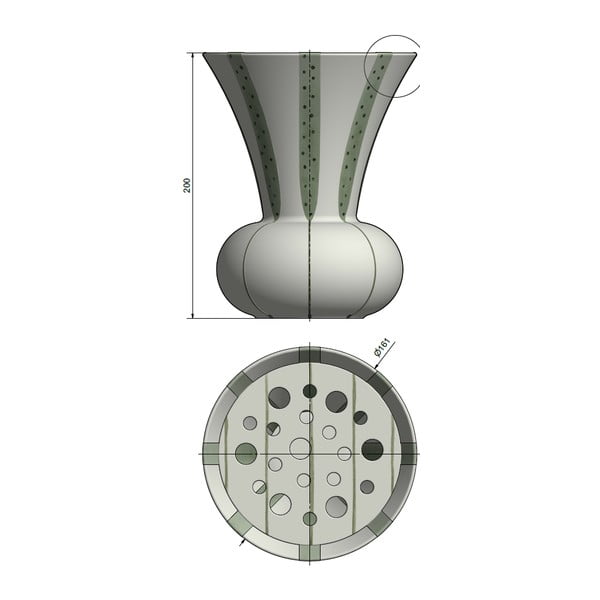 Ваза от каменна керамика, височина 20 cm Signature - Kähler Design-image-4