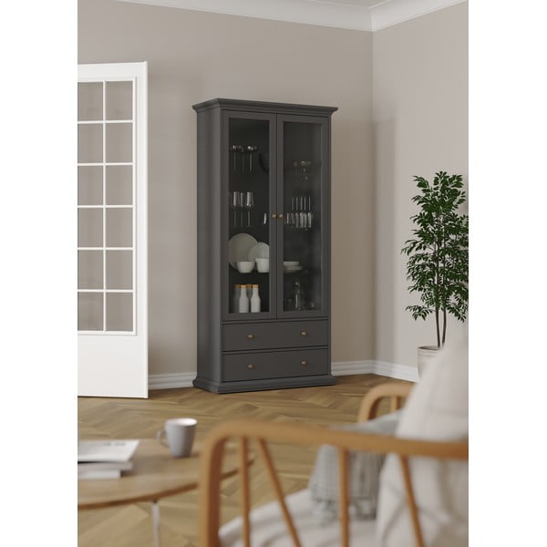 Сива витрина 96x201 cm Paris – Tvilum-image-1