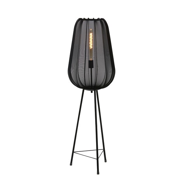 Черна подова лампа (височина 132 cm) Plumeria - Light & Living