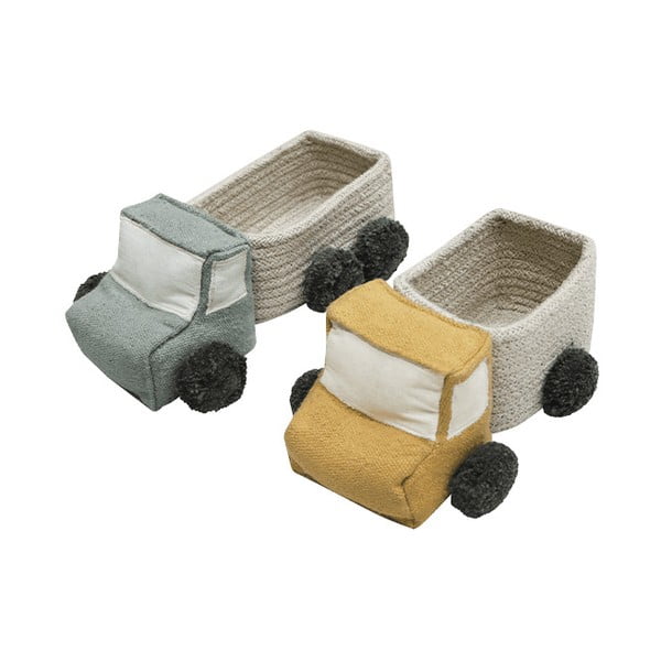 Текстилни детски кошници за играчки в комплект 2 бр. 24x14x8 cm Truck – Lorena Canals