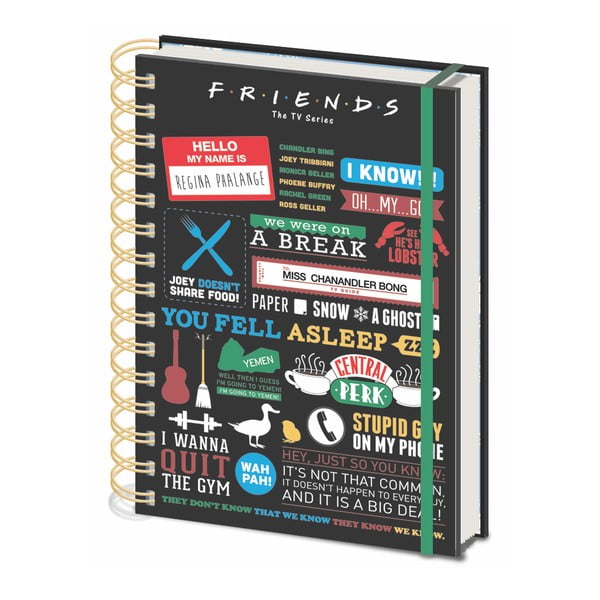 Линирана тетрадка A5 Цитати за приятели, 80 страници - Pyramid International