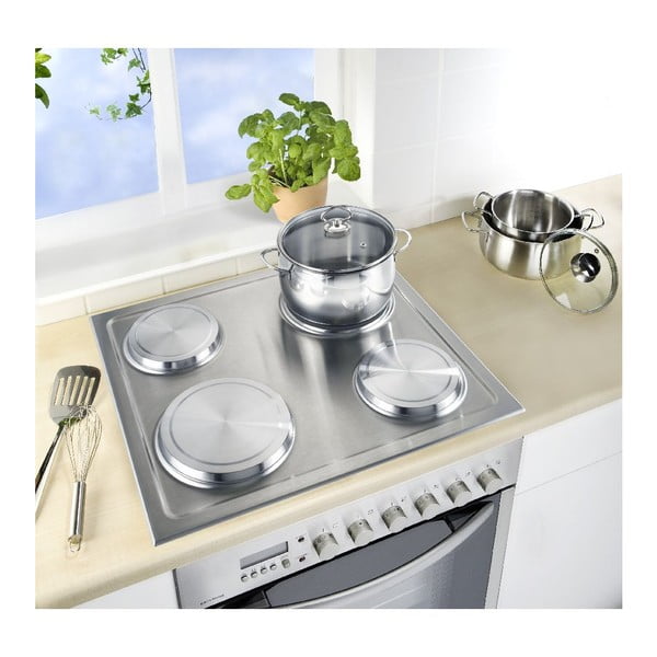 Защитни подложки за печка в комплект 4 бр. от неръждаема стомана 20x20 cm – Wenko-image-2