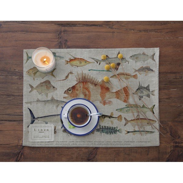 Платнена подложка 2 бр. 45x30 cm Fish - Really Nice Things-image-1