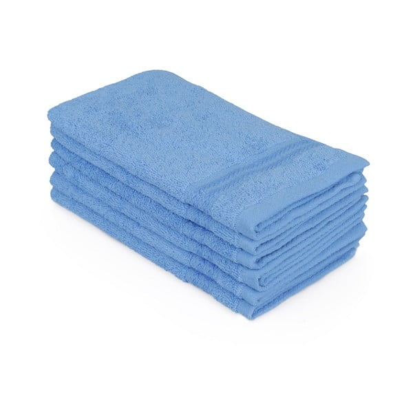 Комплект от 6 сини кърпи за баня, 50 x 30 cm - Unknown