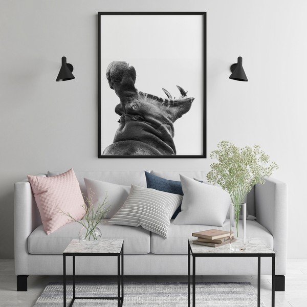 Плакат , 100 x 70 cm Hippopotamus - DecoKing-image-2