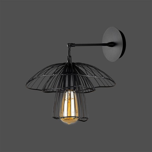 Черна стенна лампа, височина 36 cm Root - Squid Lighting-image-1