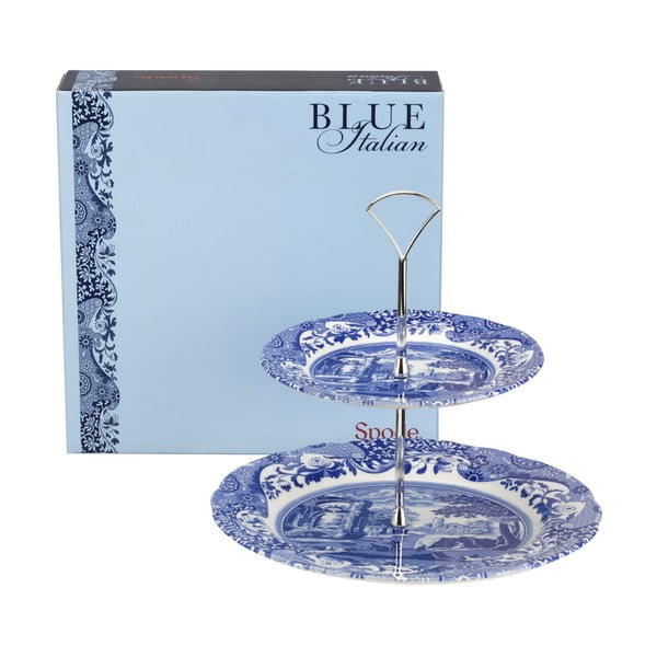Бяло-синя двуетажна табла за сервиране Blue Italian - Spode