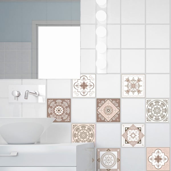 Комплект от 15 декоративни стикера за стена, 15 x 15 cm Ezeiza - Ambiance-image-3