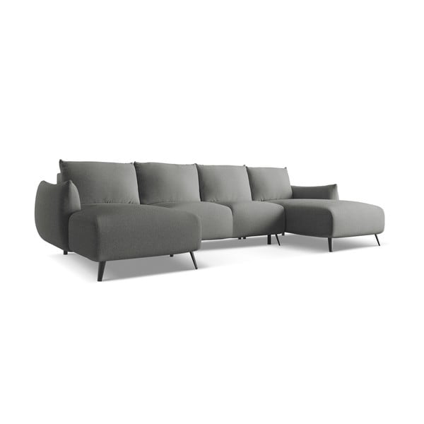 Светлосив ъглов диван Malie – Makamii-image-2