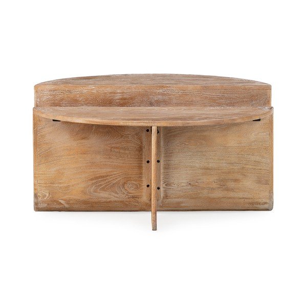 Кръгла масичка за кафе от масивно манго в тъмно естествен цвят ø 80 cm Divya – MOME-image-2