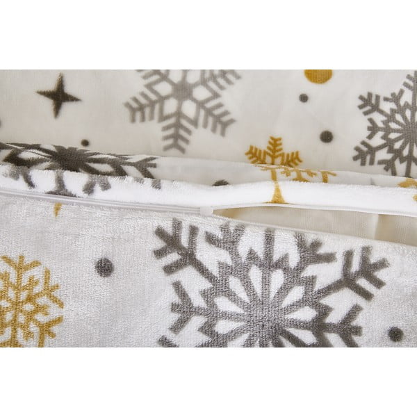 Кремаво спално бельо за единично легло от микроплюш 140x200 cm Magic - My House-image-2