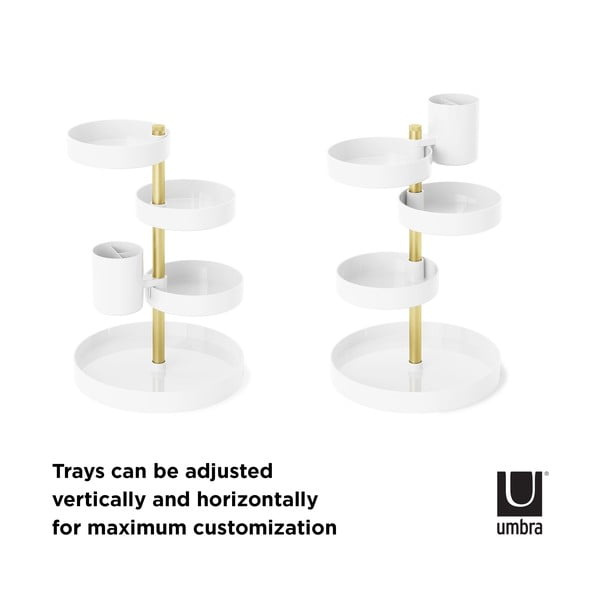 Бял пластмасов органайзер за баня за козметика Pirouette - Umbra-image-3