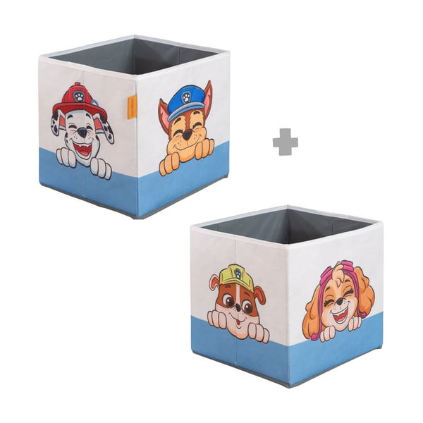 Текстилни детски органайзери за играчки в комплект 2 бр. 27x27x27 cm Paw Patrol – Roba