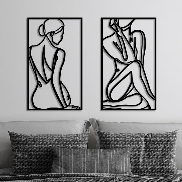 Метална декорация за стена 42x70 cm Minimalist Female - Wallity-image-3