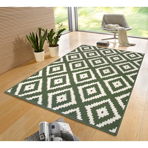 Зелен килим 290x200 cm Diamond - Hanse Home-image-1