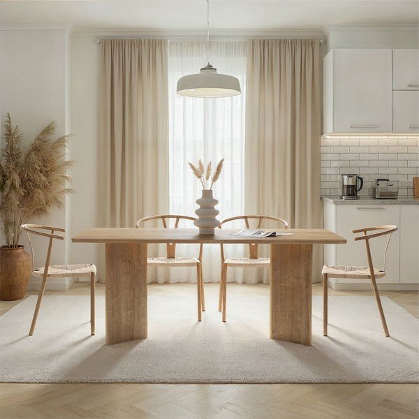 Трапезна маса от декор от дъб  90x180 cm Linza – Kalune Design-image-1