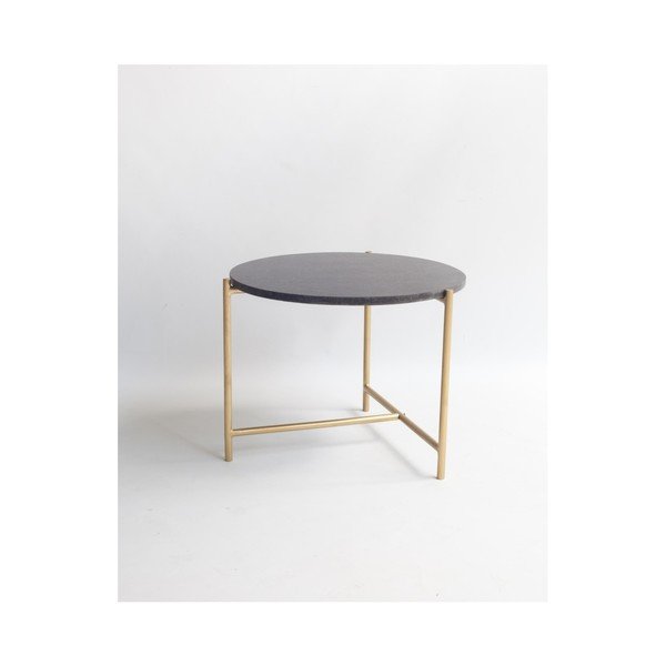 Масичка за кафе с черен мраморен плот Velvet Atelier, ø 50 cm - Really Nice Things-image-2