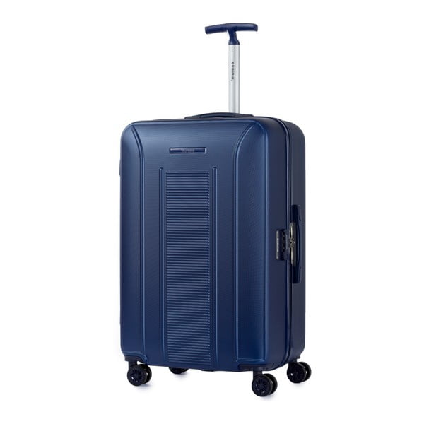 Modrý kufr na kolečkách Murano, 75 x 46 cm