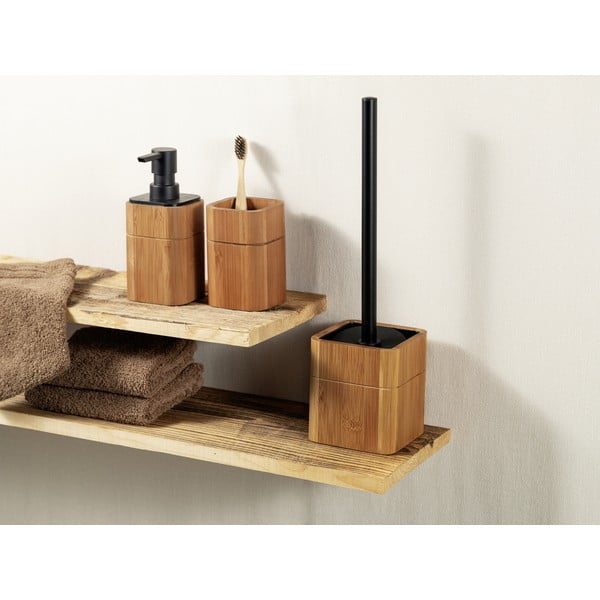 Кафяв бамбуков диспенсер за сапун 200 ml Serro – Wenko-image-1