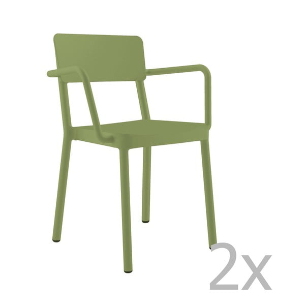 Комплект от 2 зелени градински фотьойла Lisboa - Resol