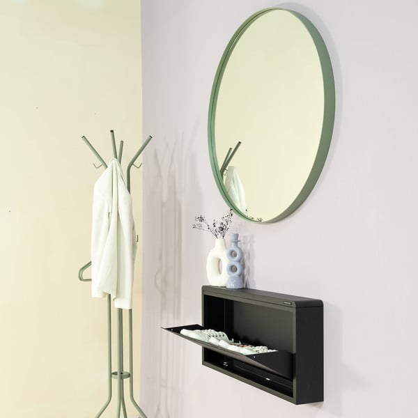 Черна метална накланяща се/висяща стойка за обувки 75x38x13 cm Mario – Spinder Design-image-1