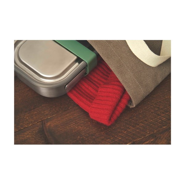 Кутия за закуски от неръждаема стомана със зелена лента , 1000 ml - Black + Blum-image-3