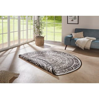 Черно-кремав килим за открито, ø 200 cm Siruma - NORTHRUGS