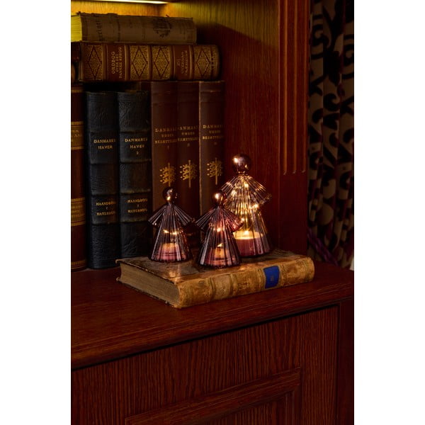 Светлинни декорации в цвят бордо в комплект от 2 бр. ø 6,5 cm Alberte - Sirius-image-1