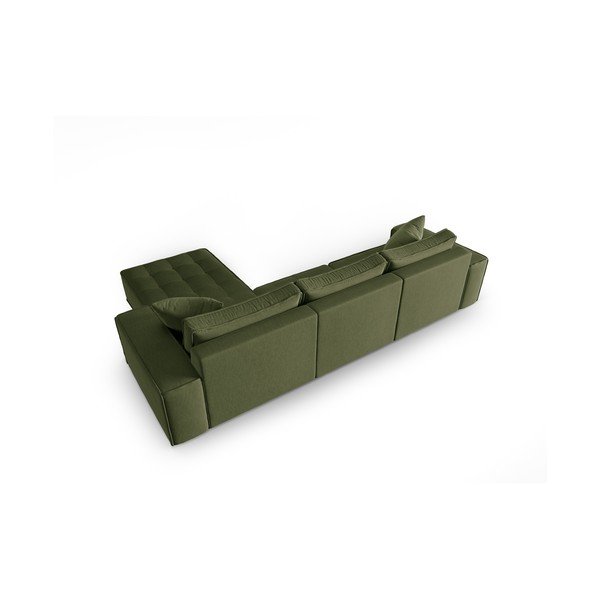 Зелен ъглов диван (десен ъгъл) Mike - Micadoni Home-image-4
