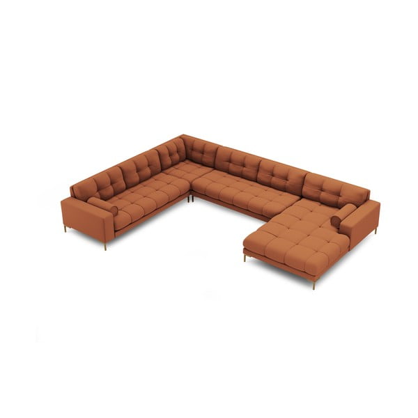 Ъглов диван в тухлен цвят (ляв ъгъл) Bali – Cosmopolitan Design-image-4