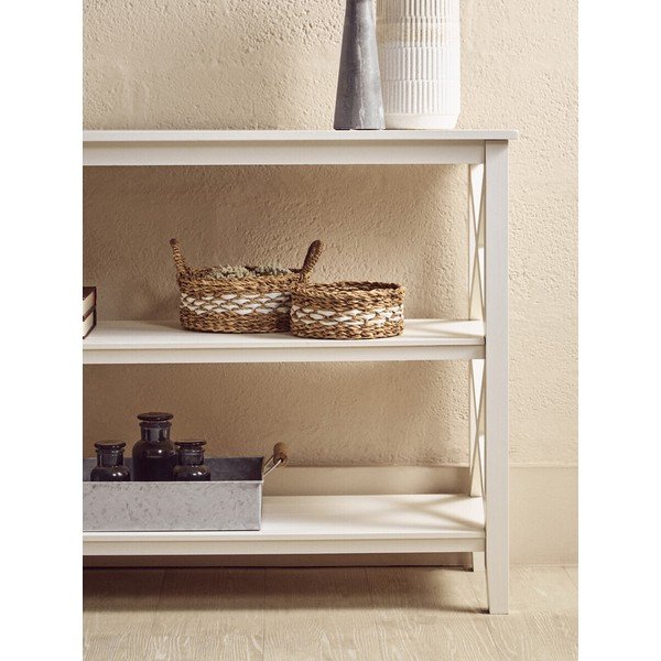 Бял стелаж от масивен бор 120x81x40 cm Heritage – Premier Housewares-image-4