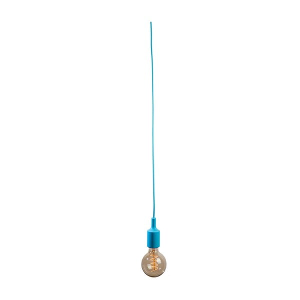 Textilní kabel s objímkou 3 m - světle modrý
