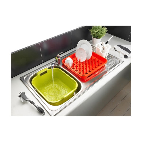 Бяла пластмасова тавичка за сушене за прибори 14x14 cm Signature – Addis-image-1